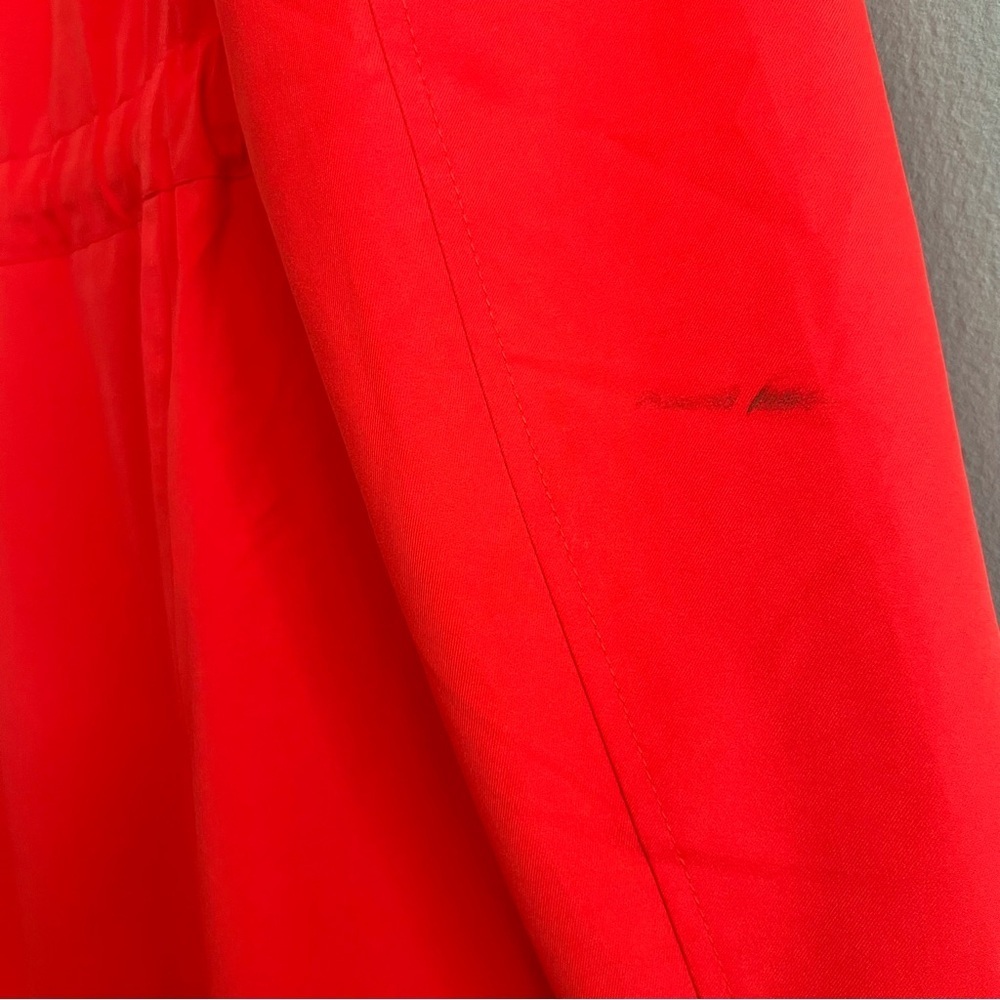 Sam Edelman Women's Hooded Fill Zip Rain Jacket Water Resistant Stretch Red XS - Picture 10 of 16